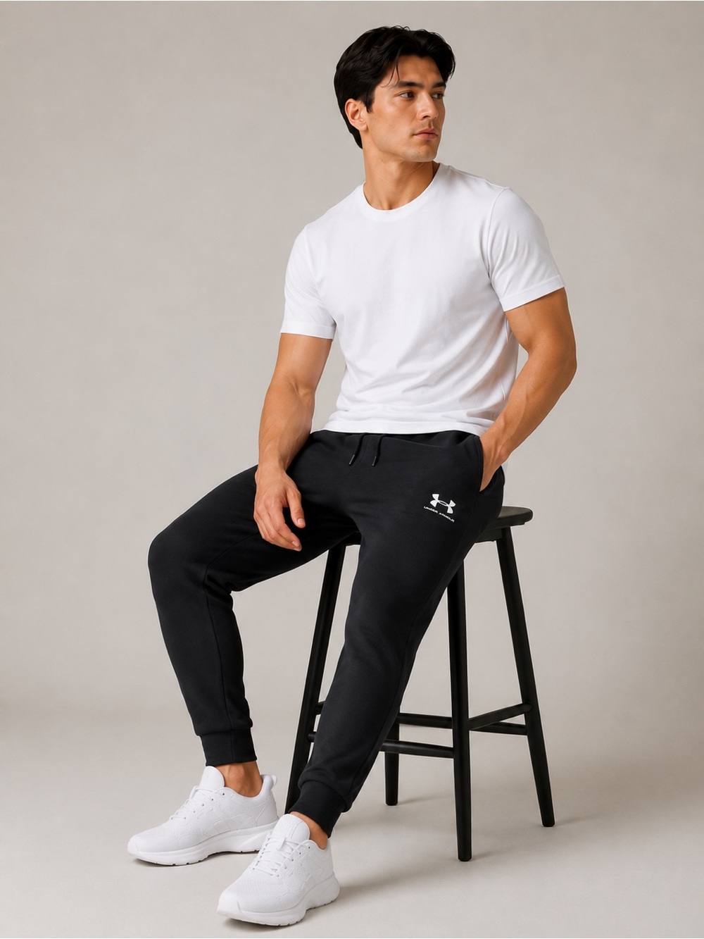 Under Armour Black Men's Jogger Sweatpants with Logo